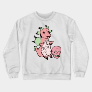 Dragon fruit dragon beside skull #1 Crewneck Sweatshirt